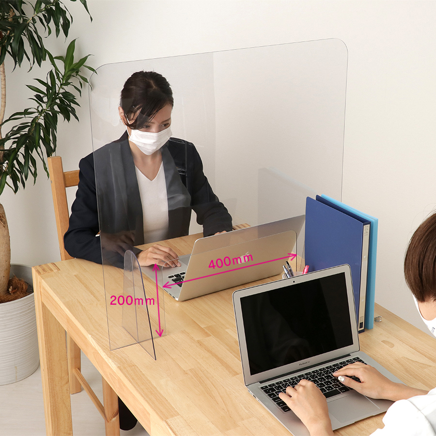 【アウトレット】飛沫防止パーテーション 大判サイズ(700×700）ショップ用（5枚単位でのご注文）