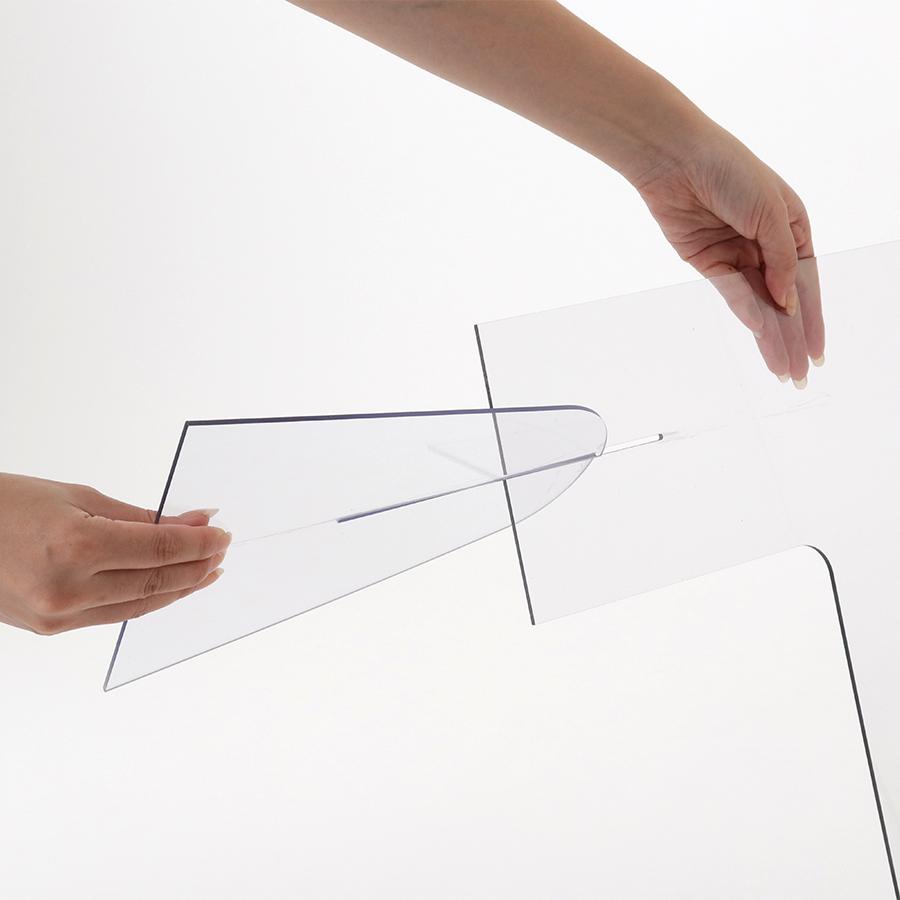 【アウトレット】飛沫防止パーテーション 大判サイズ(700×700）ショップ用（5枚単位でのご注文）