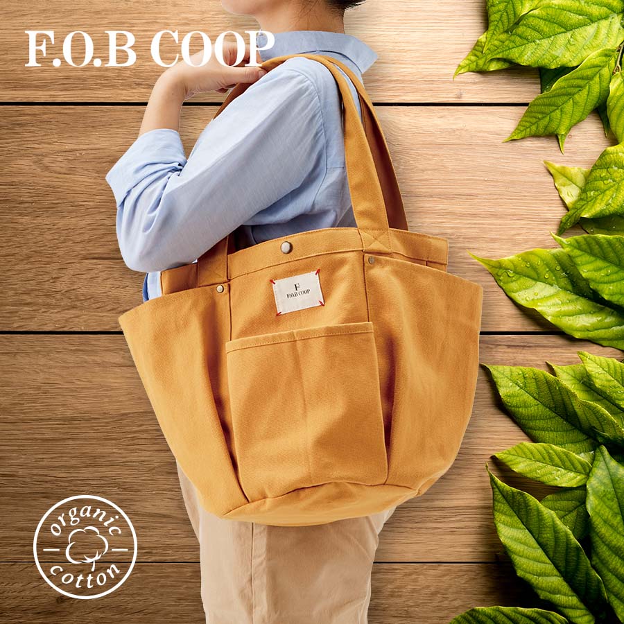FC-0115F.O.B COOPオーガニックコットンガーデニングバッグ