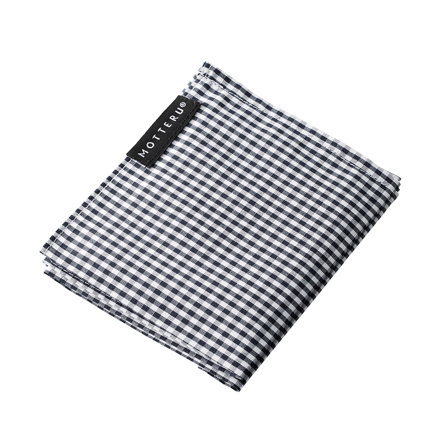 【アウトレット】MOTTERUポケスク　ハンカチ　ギンガムチェック