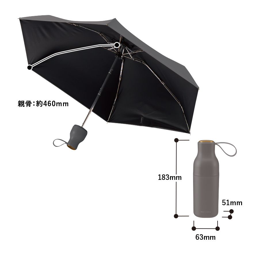 コンパクトボトル遮光アンブレラUPF50+