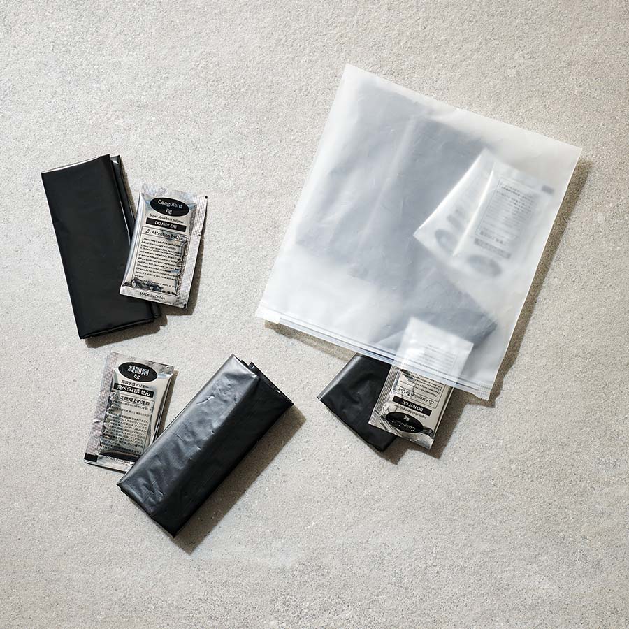 非常用トイレ　5個セット（EVAポーチ付）　クリア