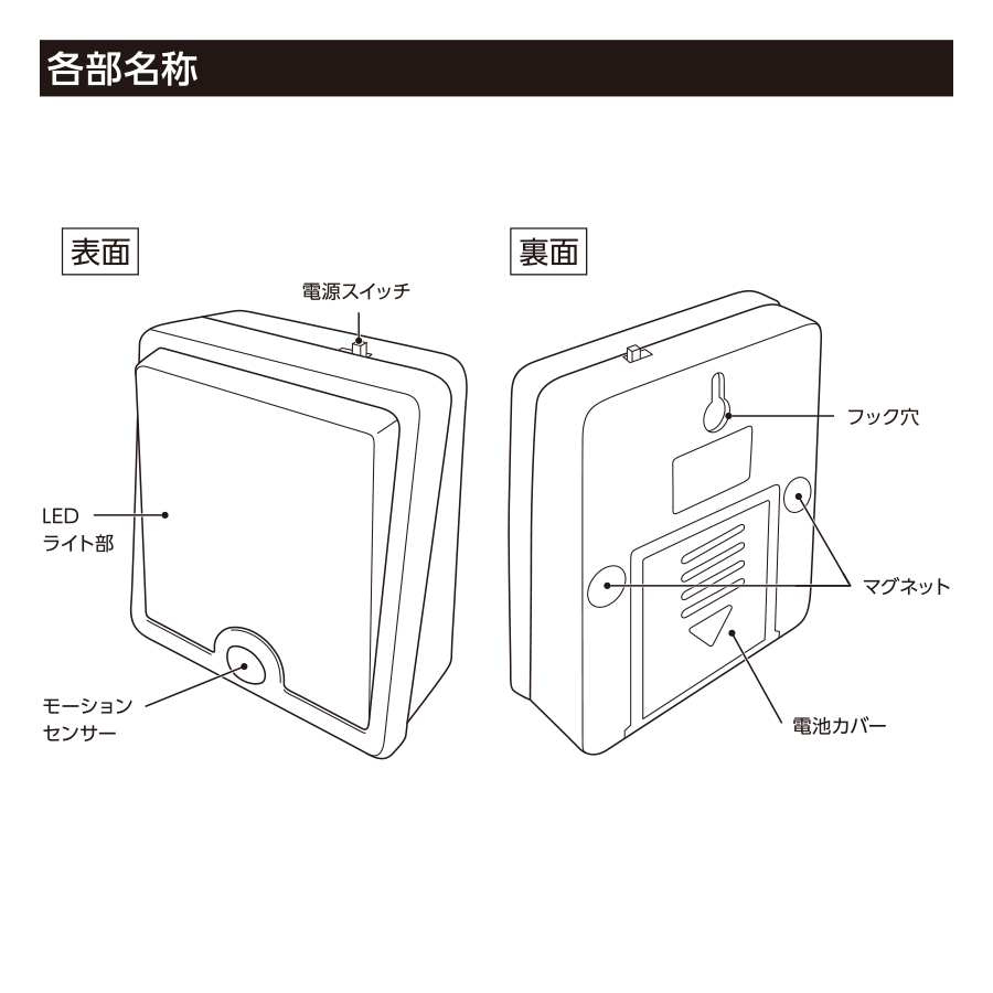 LEDセンサースタンドライト