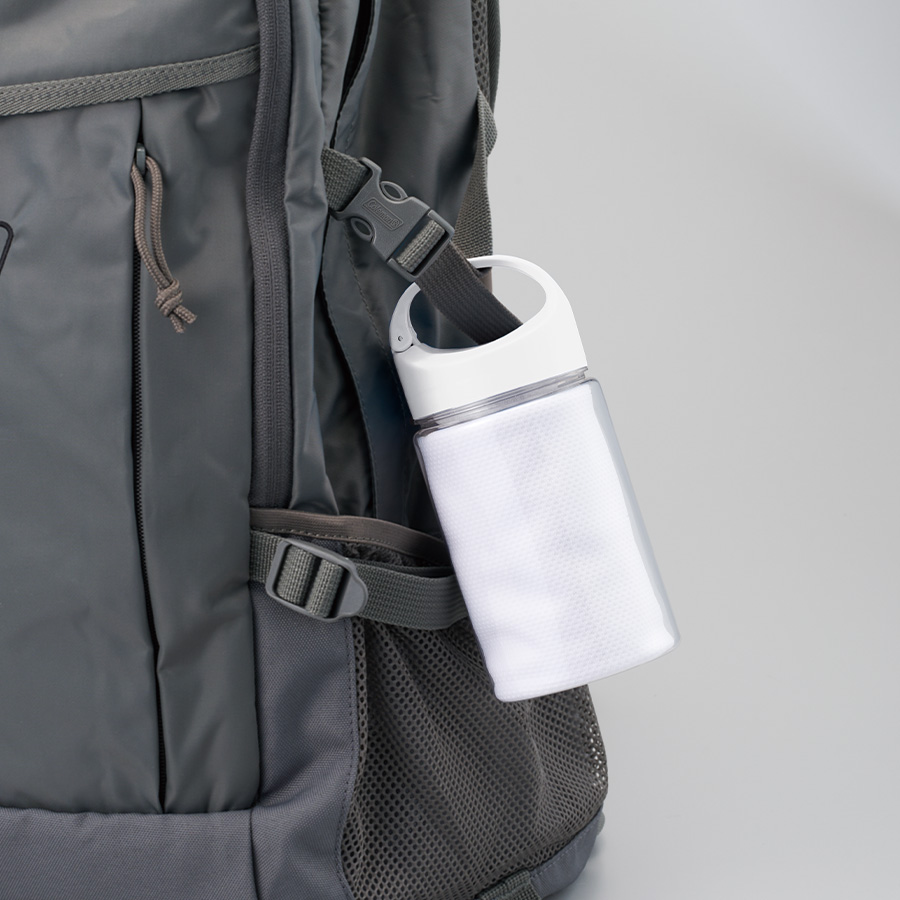 涼感フェイスタオル　抗菌タイプ（ボトルケース付）　ホワイト