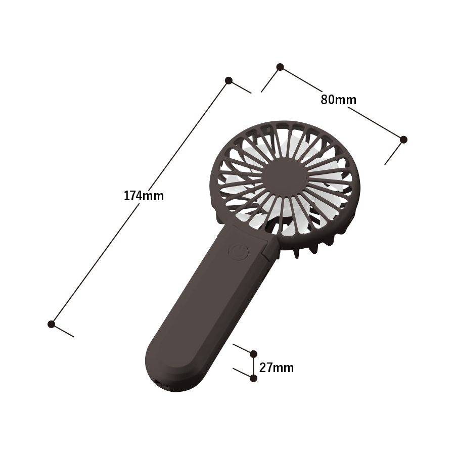 折りたたみハンディUSBファン