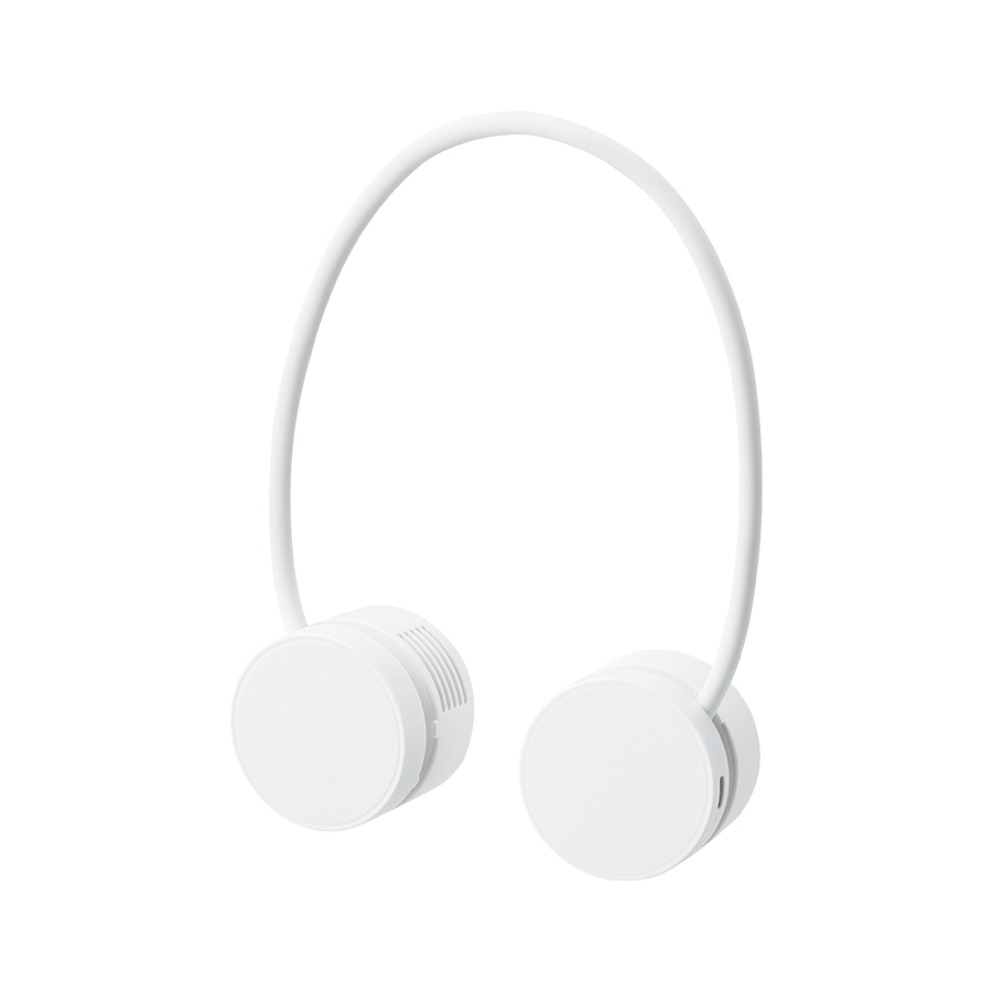 折りたたみネックUSBファン　ホワイト