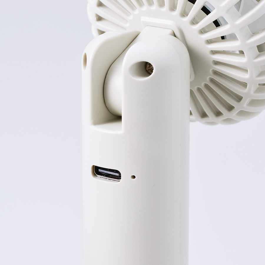 【先行掲載】日傘にもつけられるクリップ付ハンディファン