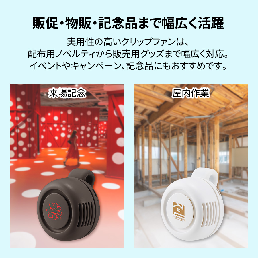 360度回転クリップファン