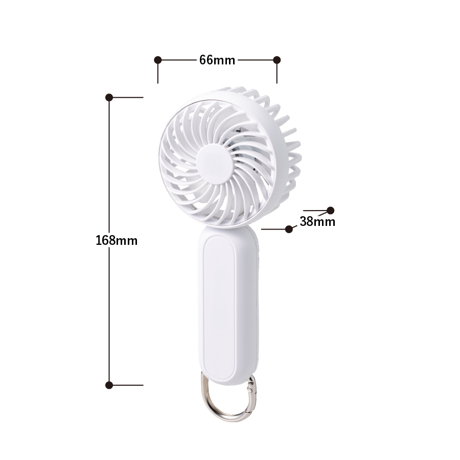 【先行掲載】カラビナ付コンパクトハンディファン（準固体使用）