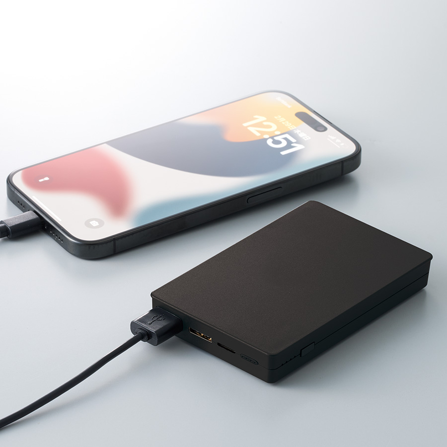 【アウトレット】全面印刷できるモバイルチャージャー6000コンパクト