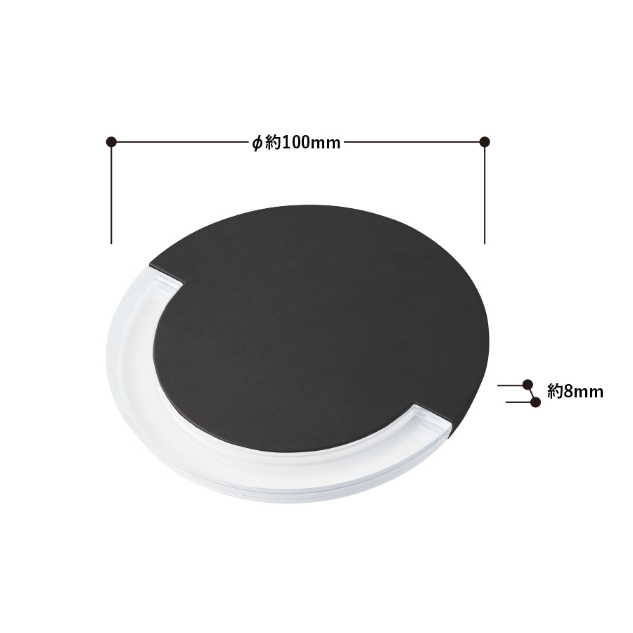 クリアワイヤレス充電器　ラウンド　10W