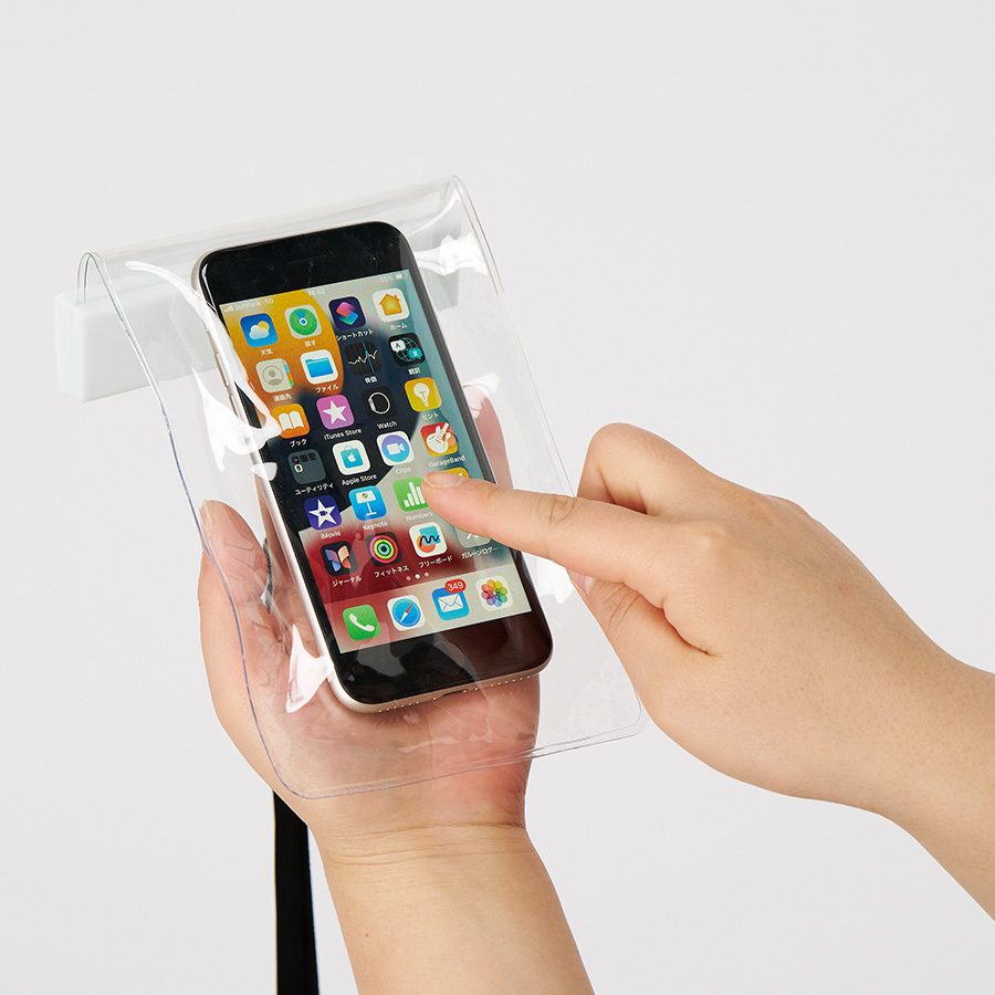 モバイルウォータープルーフポーチ６.９インチ（クリップ全面印刷対応）