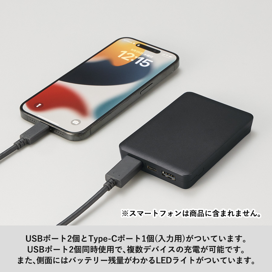 【先行掲載】全面印刷できるモバイルチャージャー5000（リン酸鉄使用）