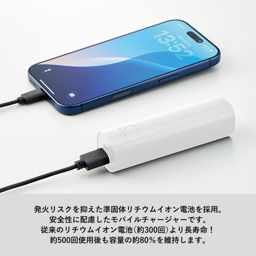 ポケットスリムモバイルチャージャー2000（準固体使用）