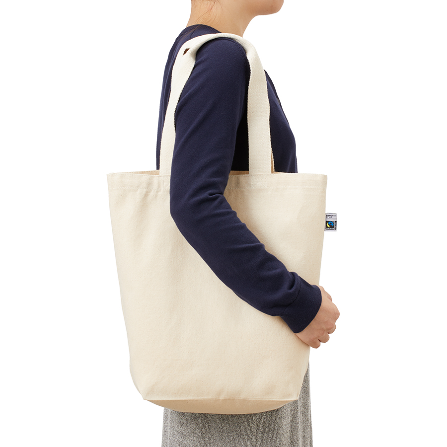 フェアトレードコットントート（M）　ナチュラル