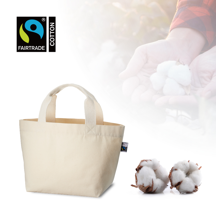 TF-0003-008フェアトレードコットンキャンバストート（S）　ナチュラル