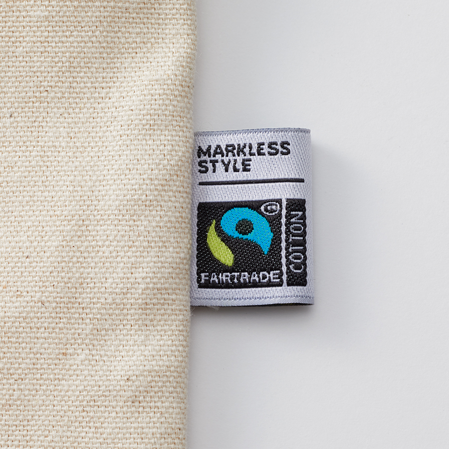 【アウトレット】フェアトレードコットンA4フラットバッグ　ナチュラル