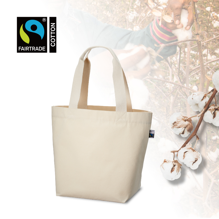 TF-0004-008フェアトレードコットンキャンバストート（M）　ナチュラル