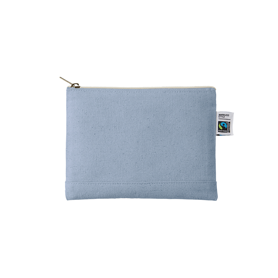 フェアトレードコットンキャンバスフラットポーチ（S）