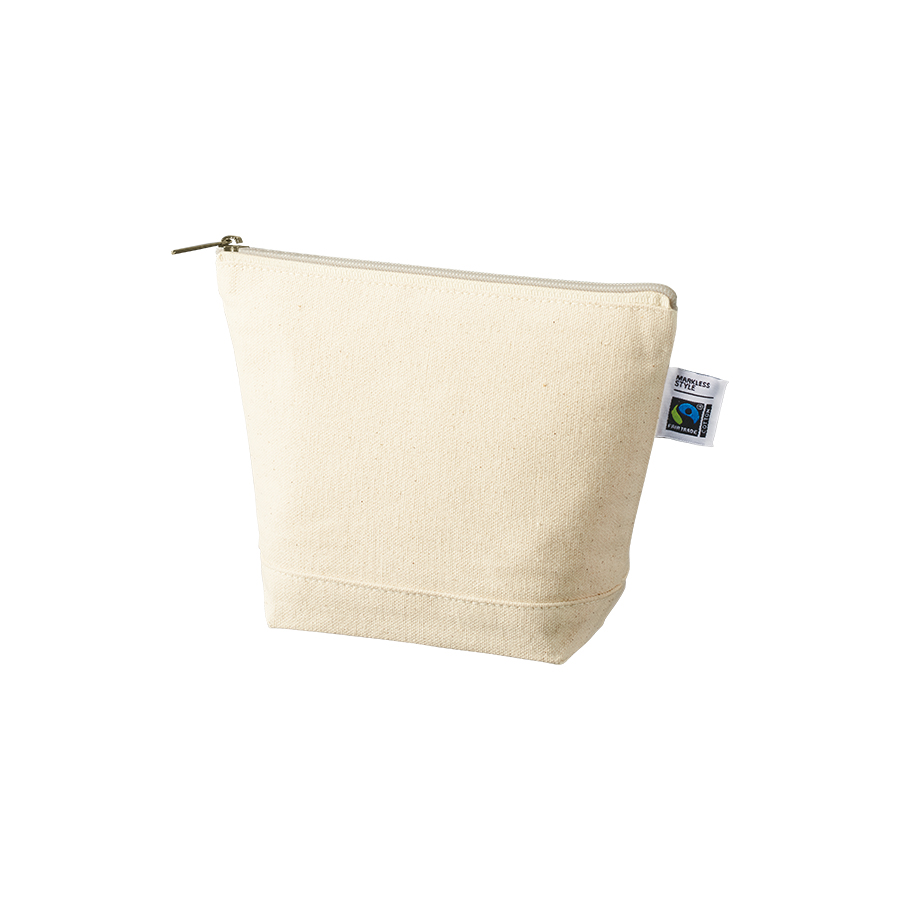 フェアトレードコットンキャンバスデイリーポーチ（S）　ナチュラル