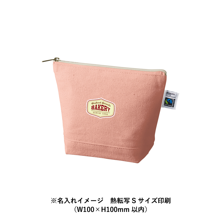 フェアトレードコットンキャンバスデイリーポーチ（S）