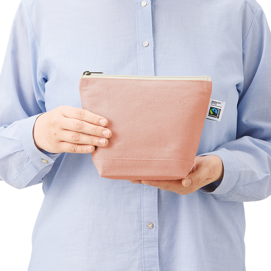 フェアトレードコットンキャンバスデイリーポーチ（S）