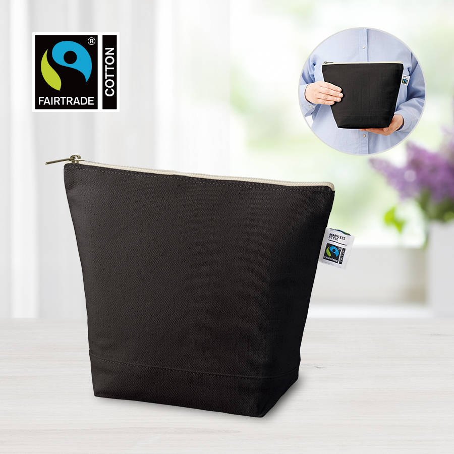 TF-0012【アウトレット】フェアトレードコットンキャンバスデイリーポーチ（M）