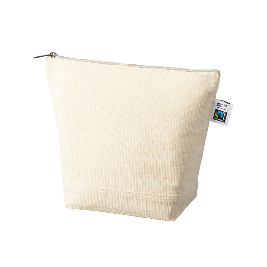 【アウトレット】フェアトレードコットンキャンバスデイリーポーチ（M）　ナチュラル