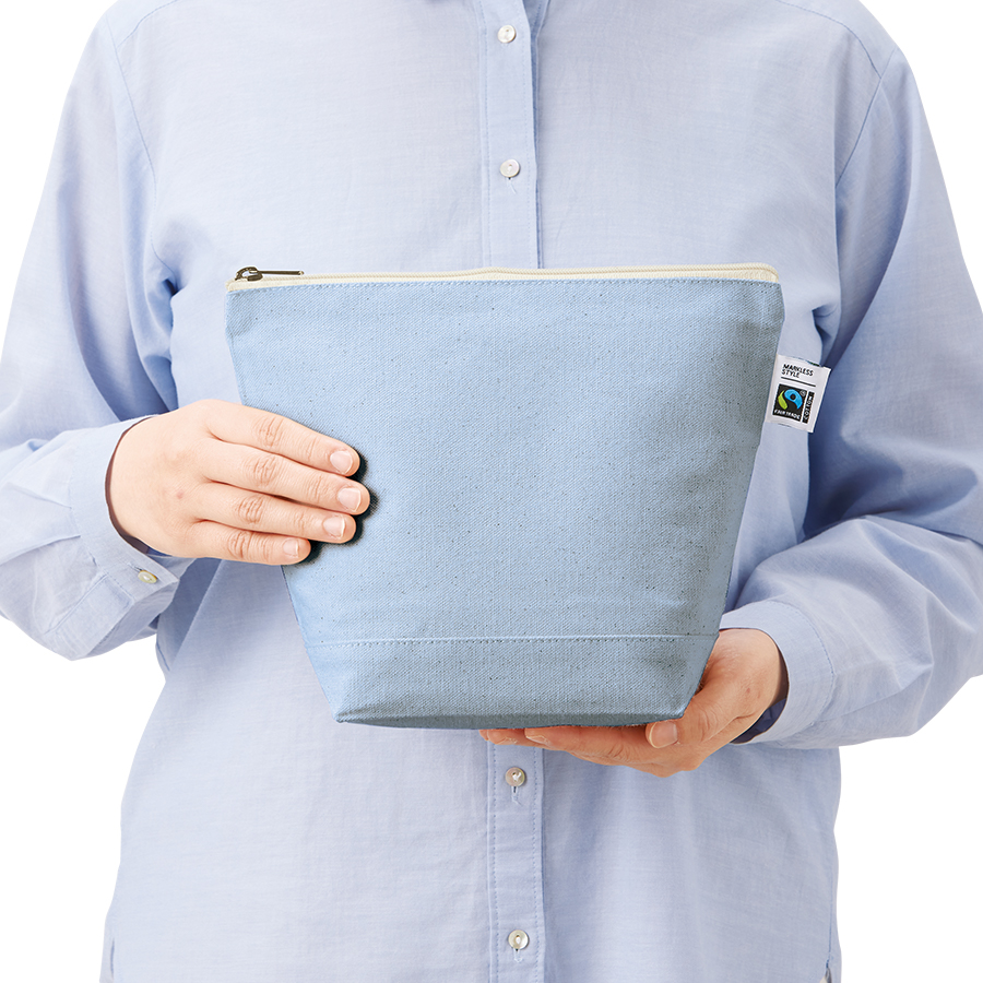 【アウトレット】フェアトレードコットンキャンバスデイリーポーチ（M）