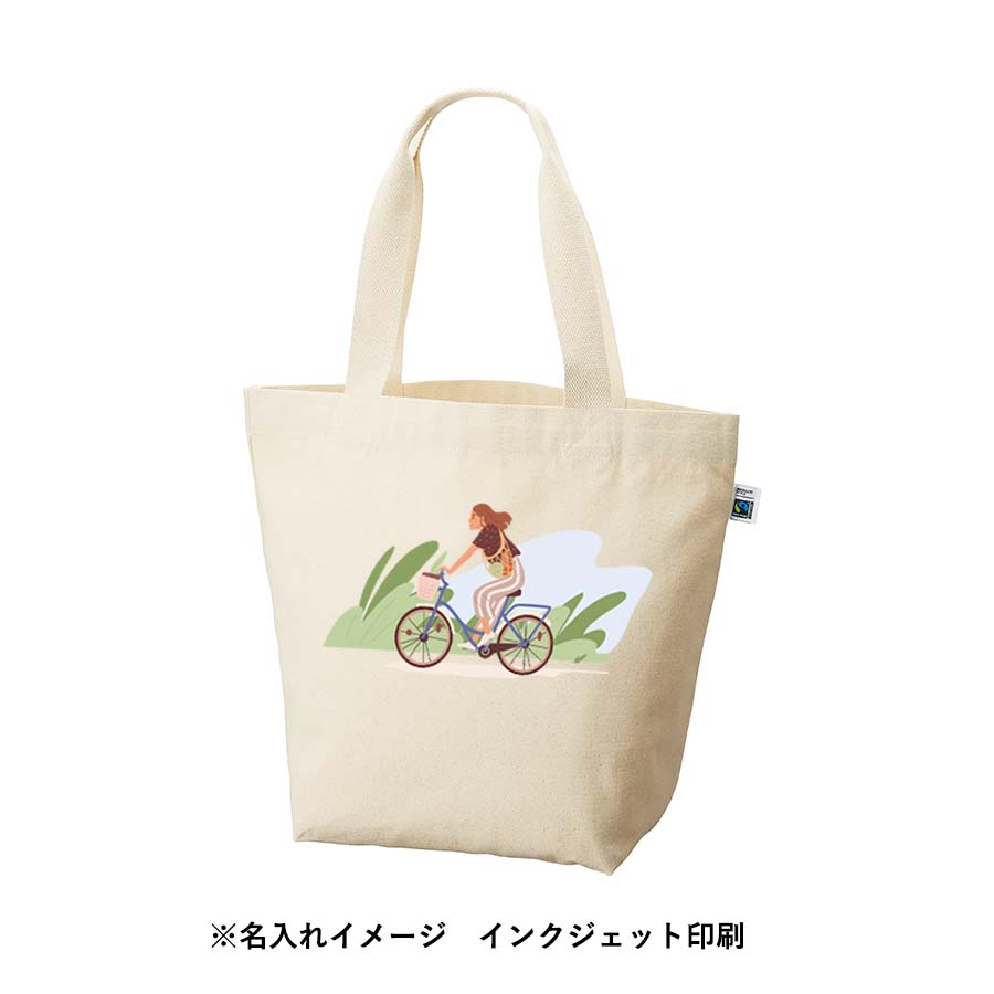 フェアトレードコットンキャンバストート（L） 内ポケット　ナチュラル