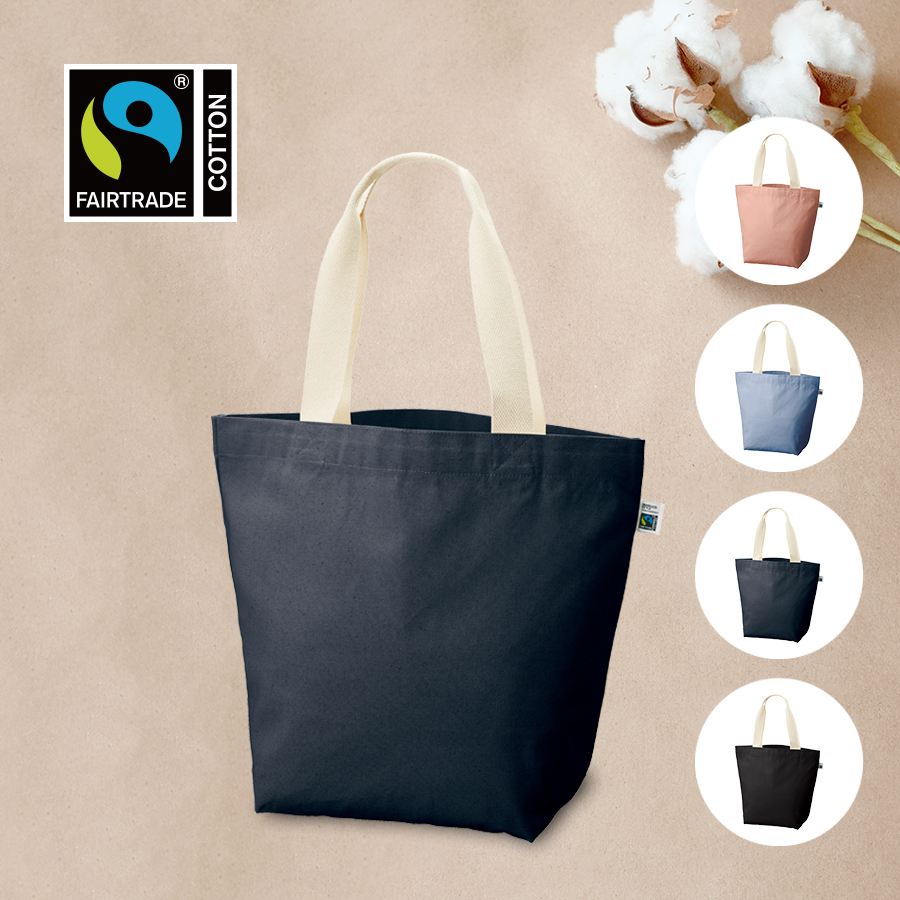 TF-0019フェアトレードコットンキャンバストート（L） 内ポケット