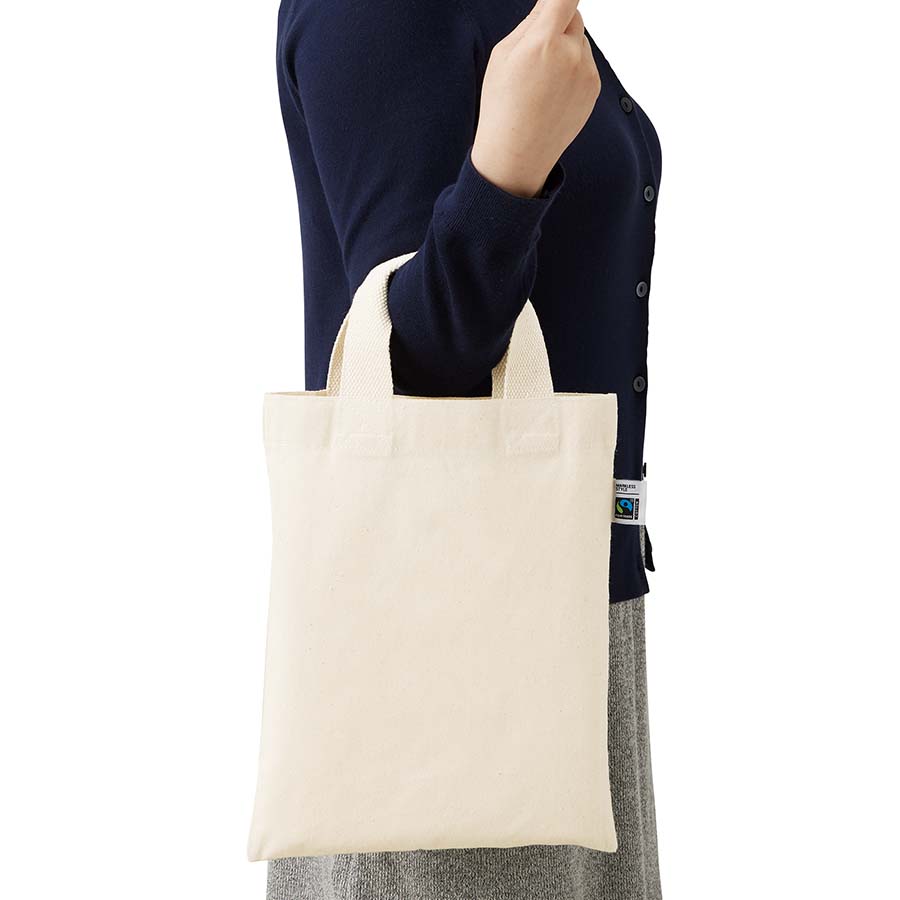 【アウトレット】フェアトレードコットンA4フラットバッグ　ナチュラル