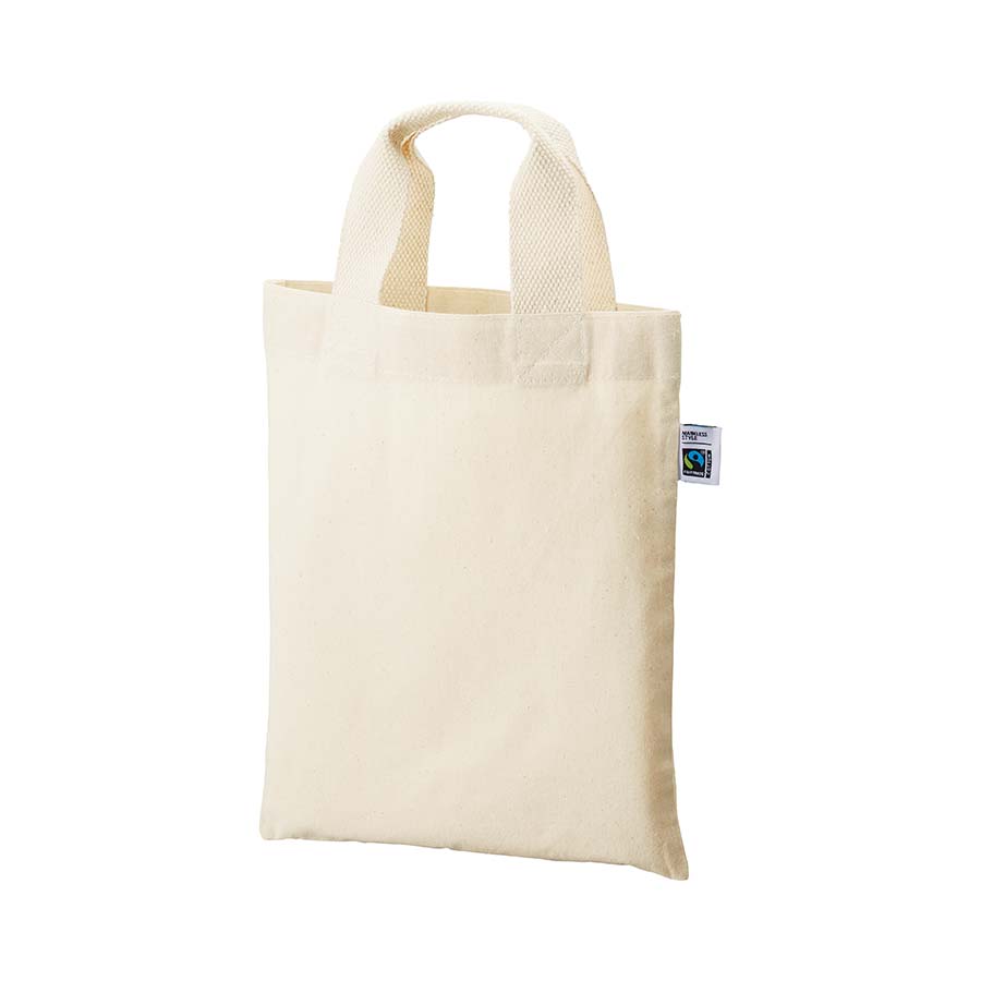 【アウトレット】フェアトレードコットンA4フラットバッグ　ナチュラル