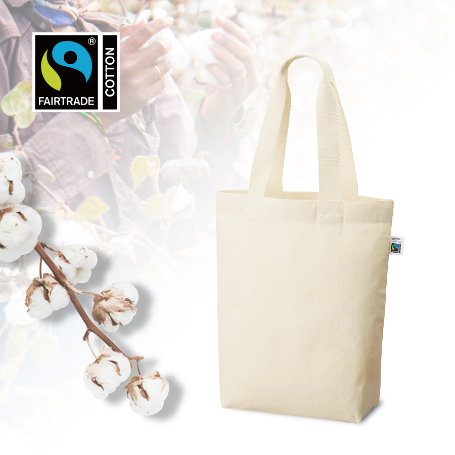 TF-0021-008【アウトレット】フェアトレードコットンベーシックトート（M）　ナチュラル