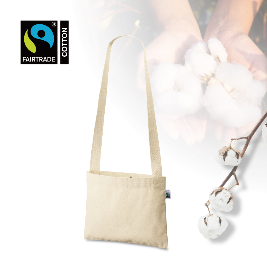 TF-0023-008【アウトレット】フェアトレードコットンキャンバスサコッシュ　ナチュラル