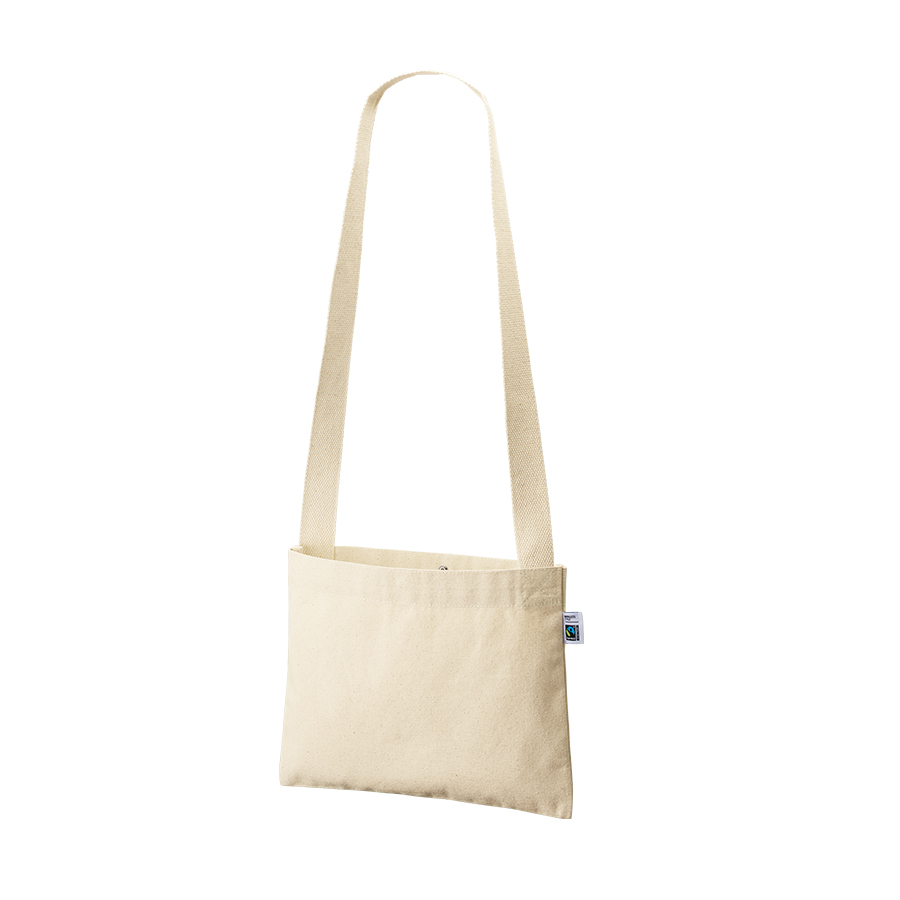 【アウトレット】フェアトレードコットンキャンバスサコッシュ　ナチュラル