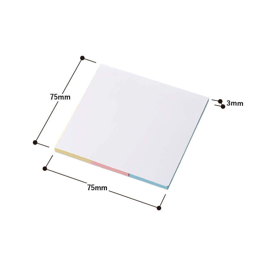 【プリント必須商品】カスタムデザイン付箋　(S)(3点)