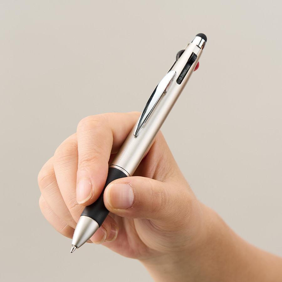 タッチペン付3色+1色スリムペン（再生ABS）