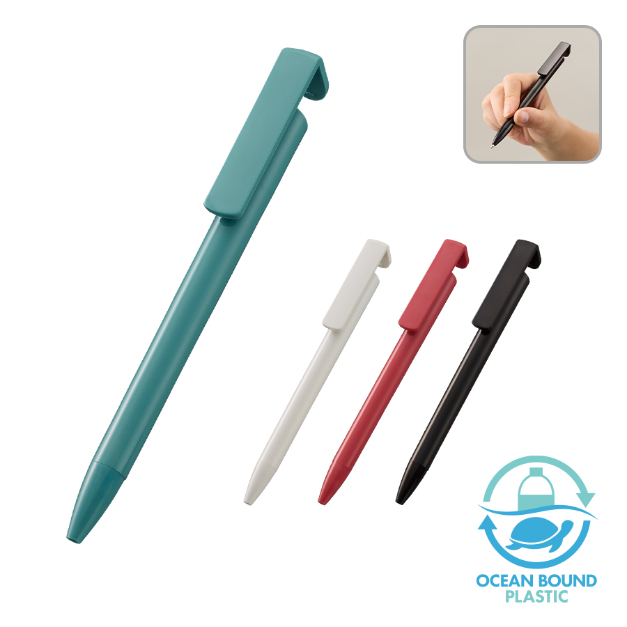 TF-0125スマホスタンド付OBPボールペン（再生PET）
