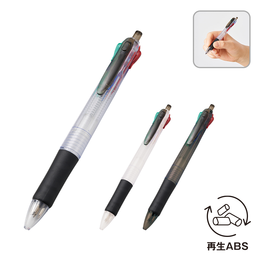 TF-0160クリア4色ボールペン（再生ABS）