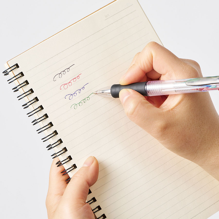 クリア4色ボールペン（再生ABS）