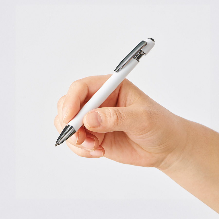 タッチペン付メタルシックボールペン（再生アルミ）