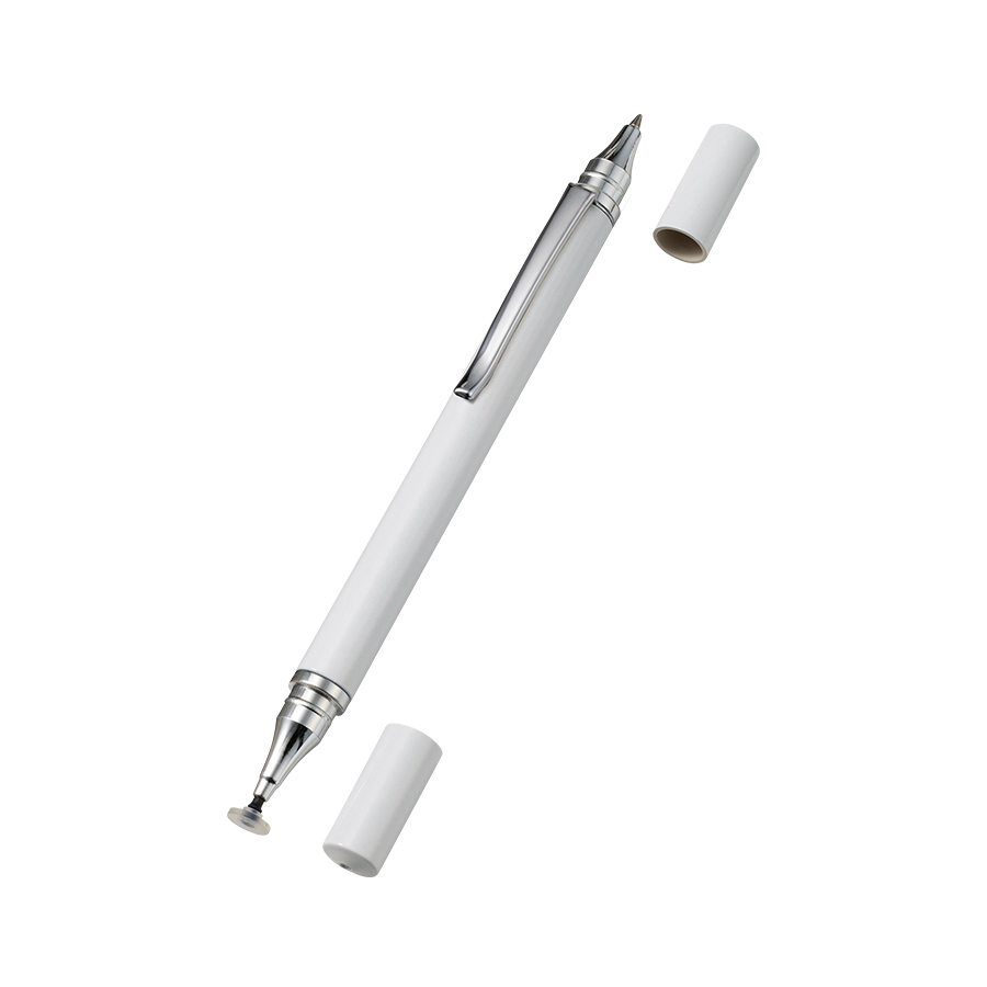 ボールペン付クリアディスク型タッチペン（再生ABS）