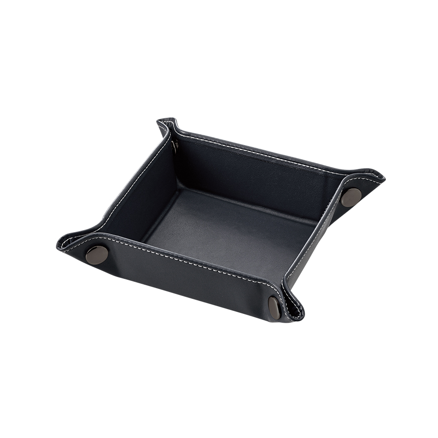 レザースタイルボタントレイ