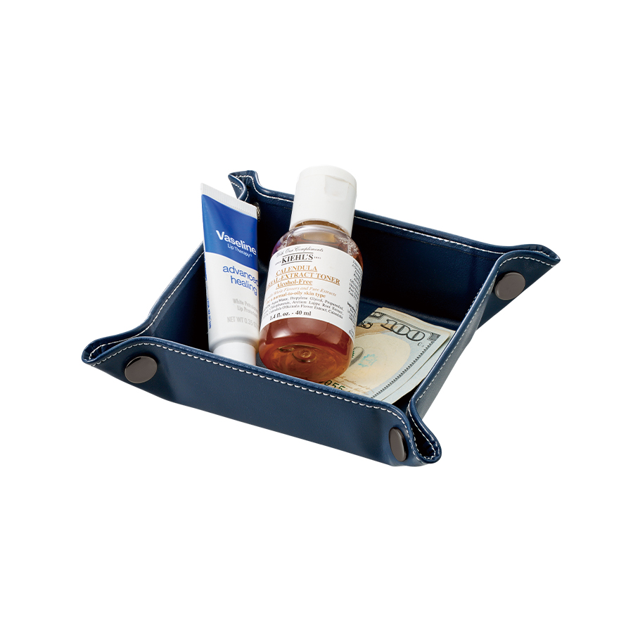 レザースタイルボタントレイ