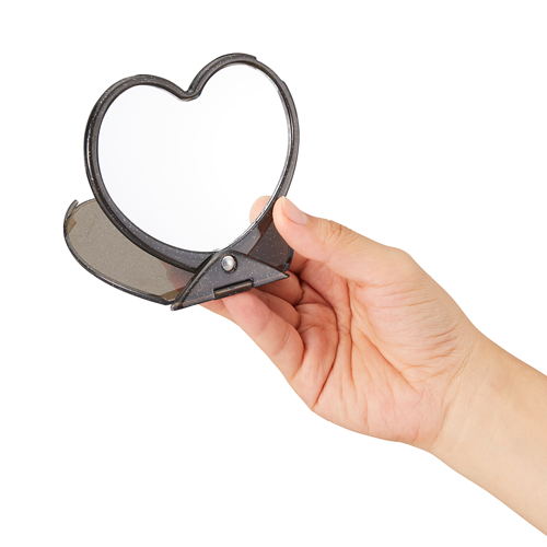 ラメ入りスライドミラー（ハート）