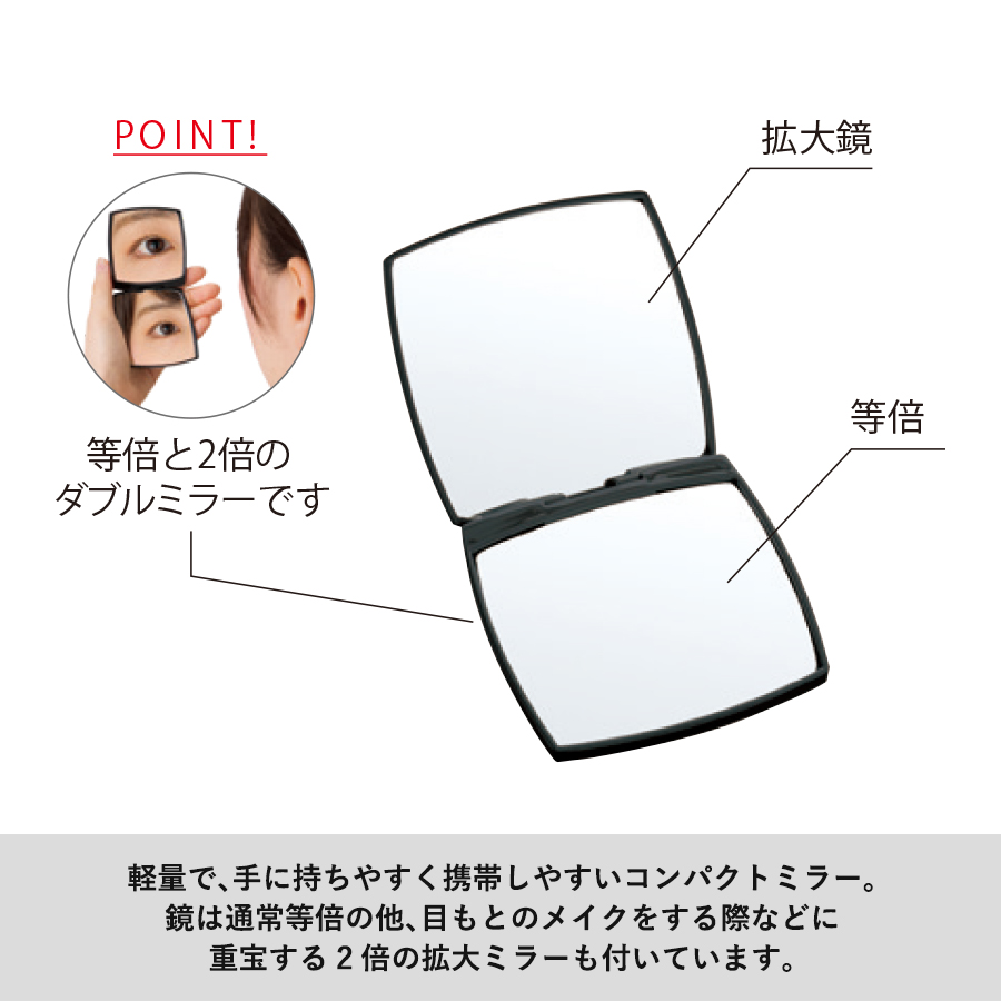 スクエアコンパクトミラー