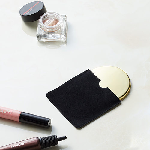 【アウトレット】ケース付メタリックミラー　ラウンド