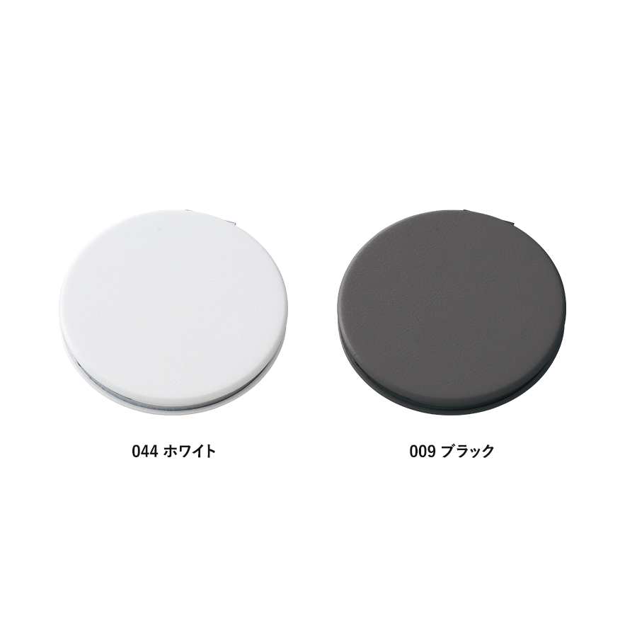 全面印刷できる合皮コンパクトミラー　ラウンド（両面対応）