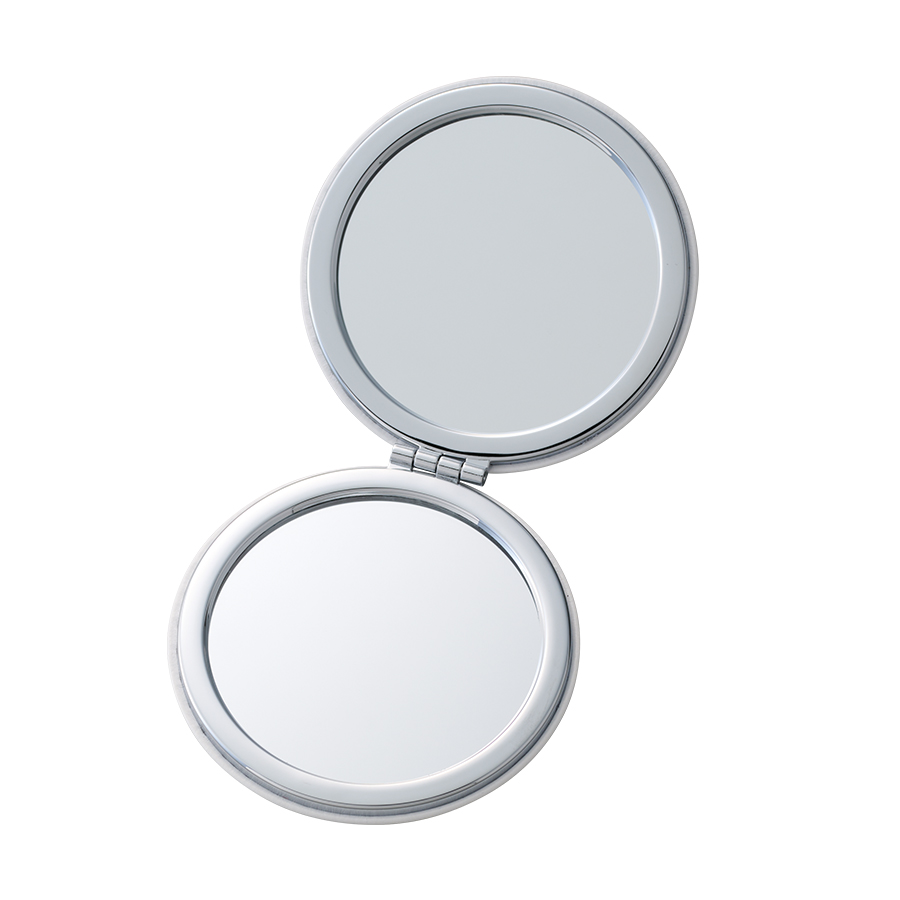 全面印刷できる合皮コンパクトミラー　ラウンド（両面対応）